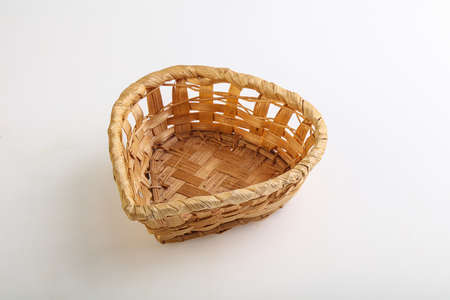 Natural wicker tableware for serving kitchenの写真素材