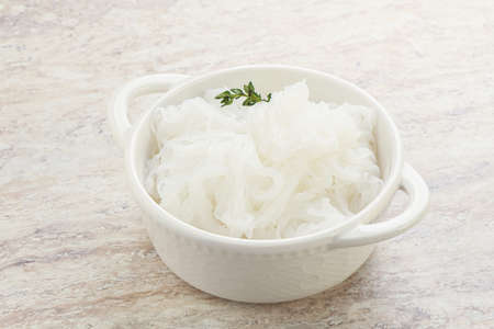 Boiled Glass asian noodles in the bowlの写真素材