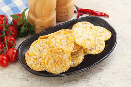 Natural organic grain rice chips snack