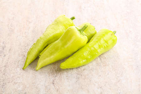 Vegetarian cuisine - Green ripe fresh bell pepperの写真素材