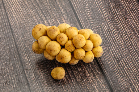 Tropical exotic sweet and juicy Longan fruitの写真素材