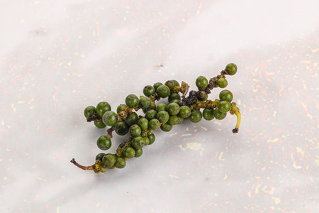 Green pepper corn heap aroma isolated