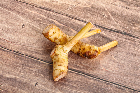 Raw galangal root seasonong aroma for cookingの写真素材