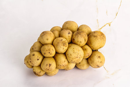 Tropical exotic sweet and juicy longan fruitの写真素材