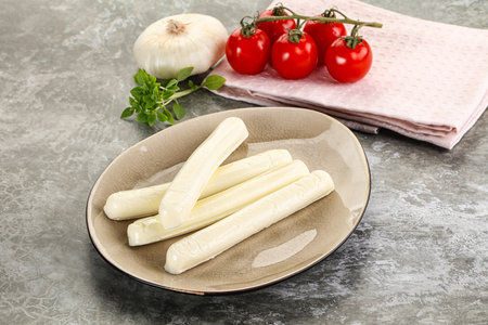 Mozzarella cheese stick heap snack appetizer