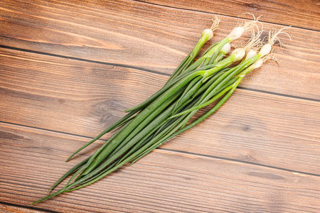 Young aroma fresh green onion heapの写真素材