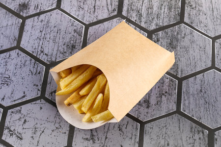 Crispy salted French fry potato snack