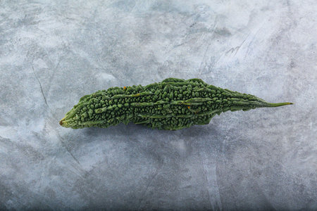 Tropical green organic vegetable - bitter melonの写真素材