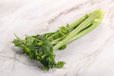 Vegan dietary cuisine - celery stems with leaf