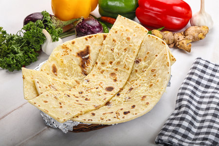 Indian tandoori bread cheese garlic naan