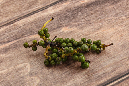 Green pepper corn heap aroma isolatedの写真素材