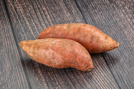 Sweet raw yellow batat for cookingの写真素材