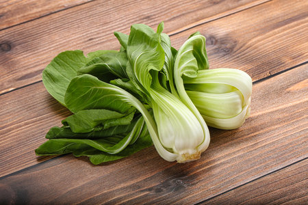 Asian cuisine fresh raw salad Pak Choi heapの写真素材