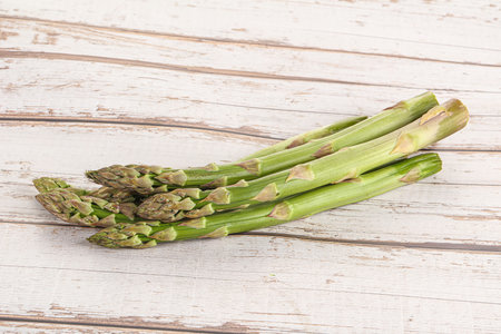Raw Fresh green asparagus - vegan cuisineの写真素材