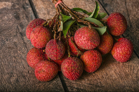 Sweet juicy tropical exotic lychee fruit