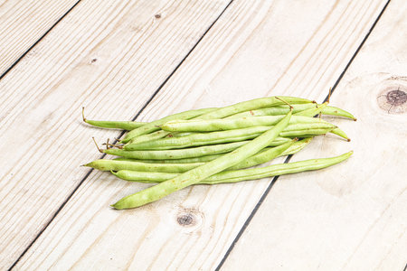 Raw fresh young green bean string