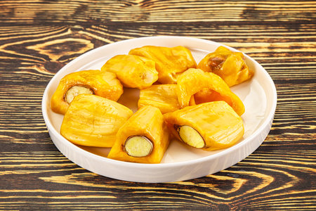 Asian tropical sweet and juicy Jackfruit segments