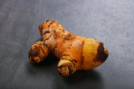 Fresh curcuma root isolated for cookingの写真素材