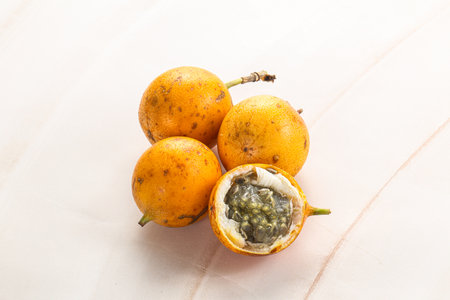 Yellow exotic tropical sweet maracuya fruit