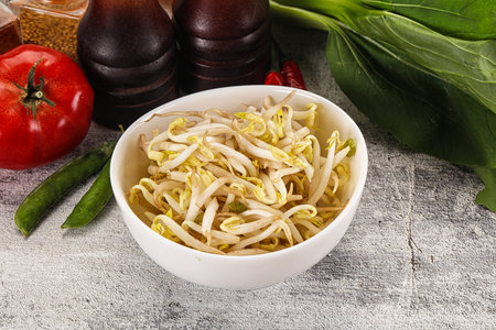 Asian cuisine - Soya bean sprouts in the bowlの写真素材