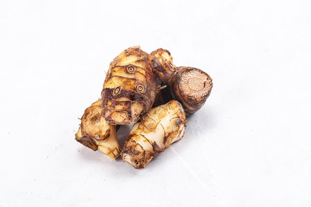 Natural organic raw ginger root heapの写真素材