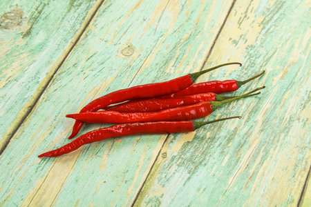 Hot spicy fresh chili pepper heap