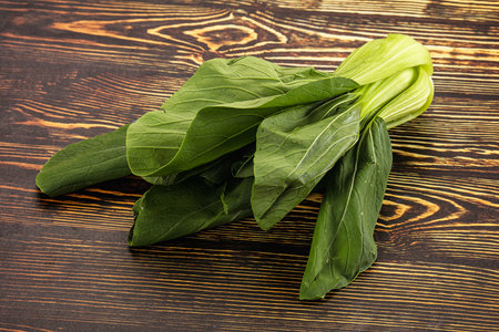 Raw asian Pak Choy salad cabbageの写真素材