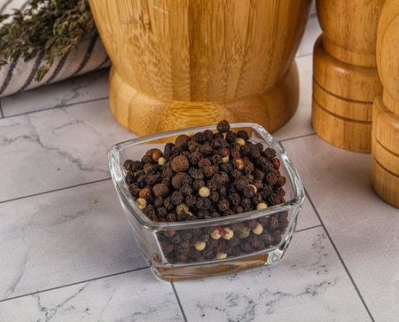 Pepper corn mix seasoning in the bowl
