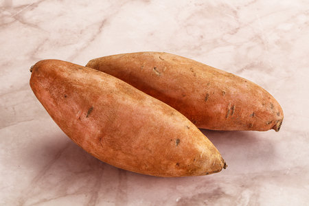 Raw ripe batat root for bakedの写真素材
