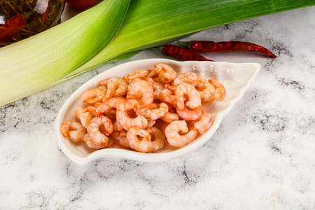 Shrimps cocktail in the bowlの写真素材