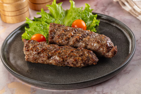 Hot beef kebab minced meat barbecue