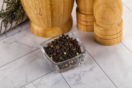 Pepper corn mix seasoning in the bowl