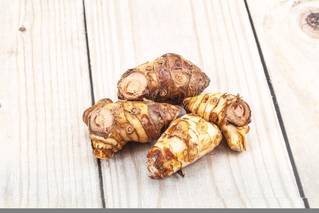 Natural organic raw ginger root heap