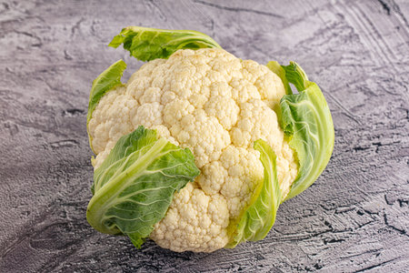 Fresh young cauliflower cabbage for cookingの写真素材