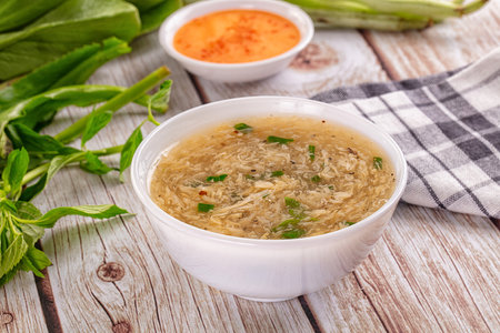 Gourmet Hot Asian crab meat soupの写真素材