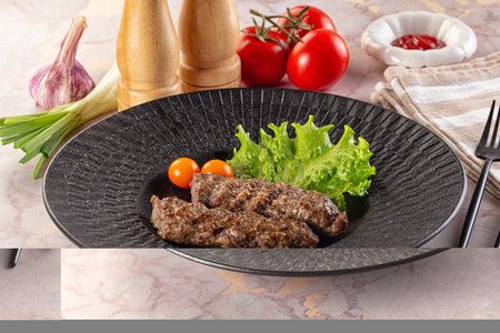 Hot beef kebab minced meat barbecue