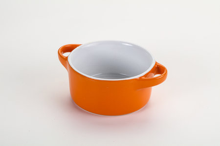 Empty clean color bowl dishware isolated