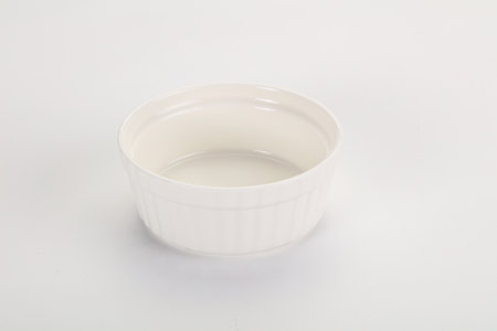 Empty gravy pot for sauce isolated dishware
