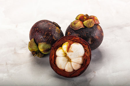 Tropical exotic sweet juicy Mangosteen fruit