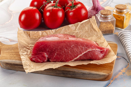 Raw beef meat fillet piece for cooking