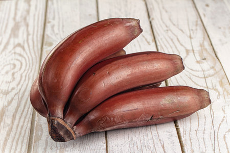 Red organic sweet tropical banana heapの写真素材