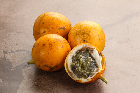 Yellow exotic tropical sweet maracuya fruit