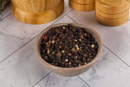 Pepper corn mix seasoning in the bowl
