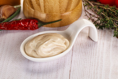 Tasty Burger sauce in the bowlの写真素材