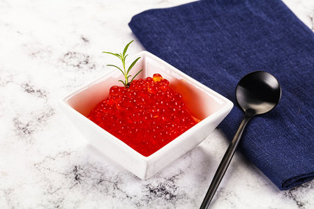 Luxury gourmet red caviar salmon fish