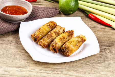 Vietnamese fried stuffed spring roll with meat