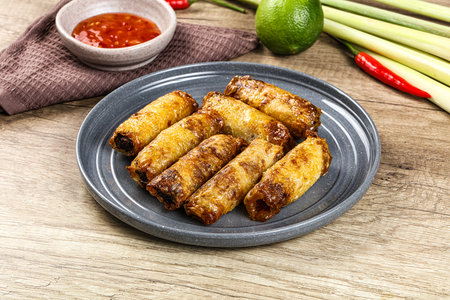 Vietnamese fried stuffed spring roll with meat