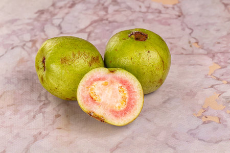 Fresh sweet juisy tropical guava exotic fruitの写真素材