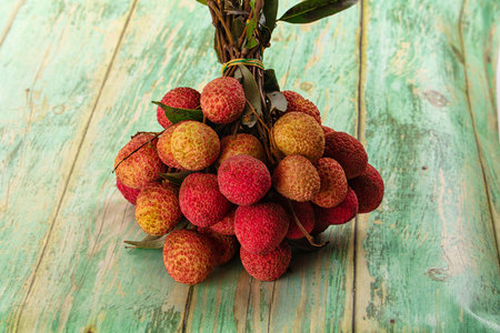 Sweet juicy ripe tropical lychee fruit