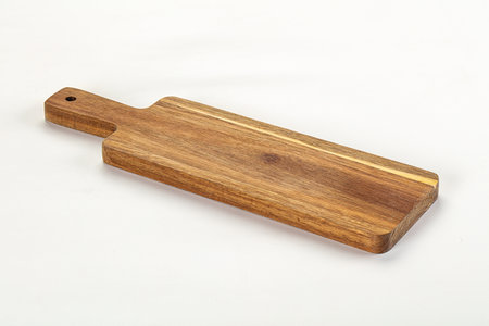Wooden cutting board kithen equipment isolated